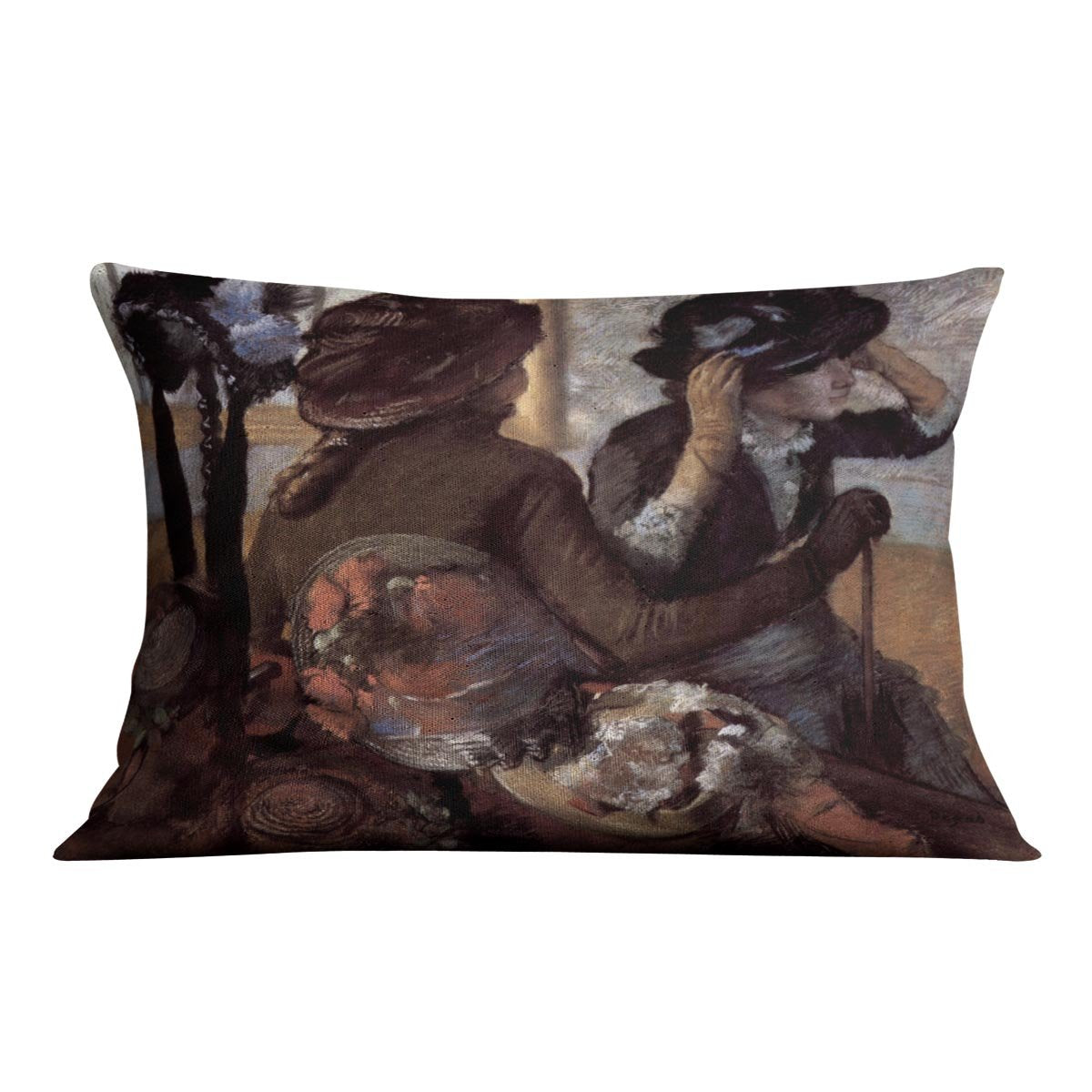 The milliner 1 by Degas Cushion