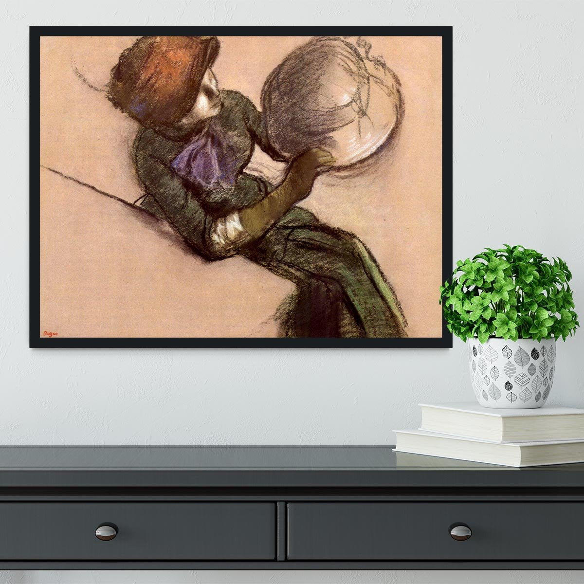 The milliner 2 by Degas Framed Print - Canvas Art Rocks - 2