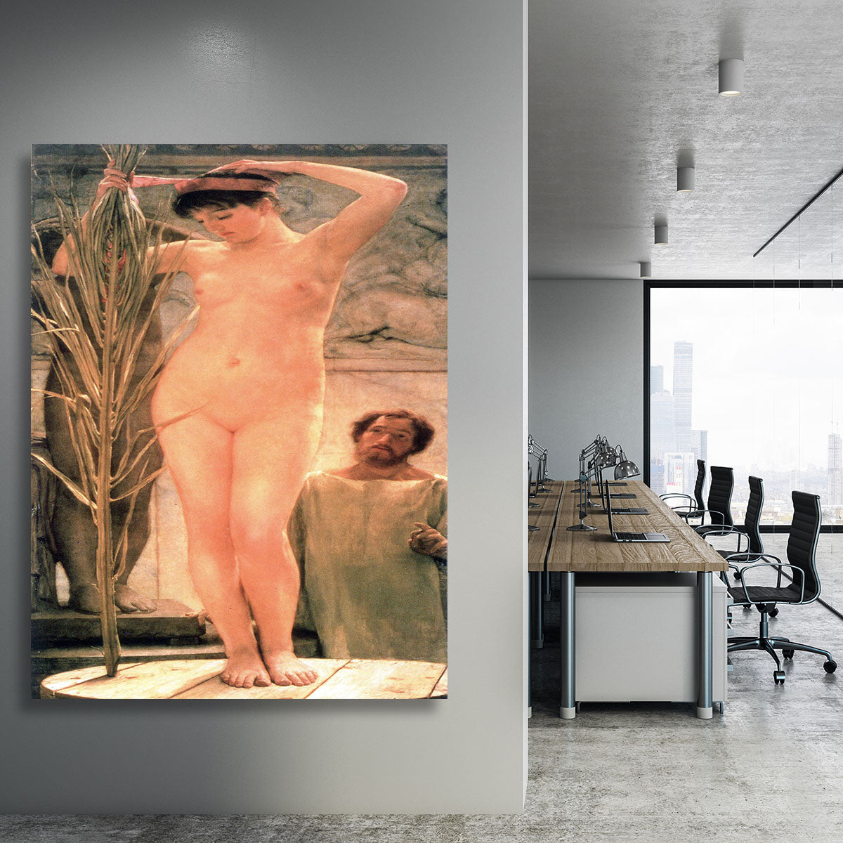 The model of a sculptor Venus Esquilina by Alma Tadema Canvas Print or Poster - Canvas Art Rocks - 3