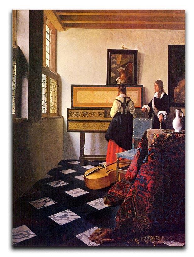 The music lesson by Vermeer Canvas Print or Poster - Canvas Art Rocks - 1