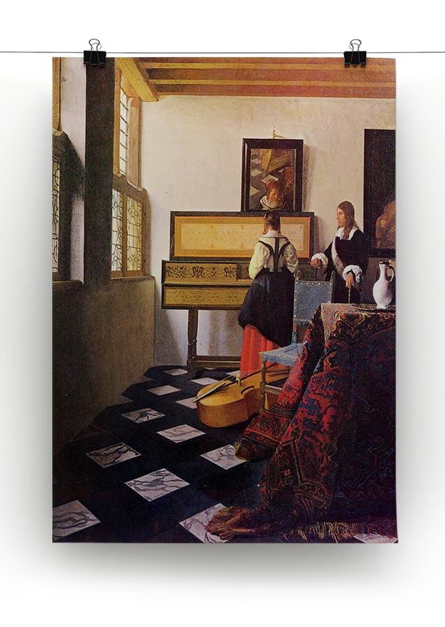 The music lesson by Vermeer Canvas Print or Poster - Canvas Art Rocks - 2
