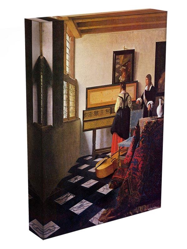 The music lesson by Vermeer Canvas Print or Poster - Canvas Art Rocks - 3