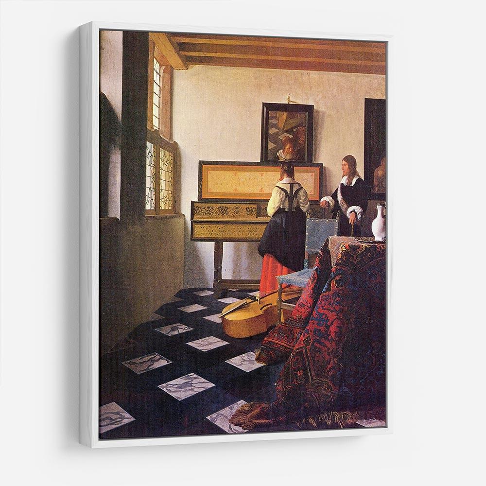 The music lesson by Vermeer HD Metal Print - Canvas Art Rocks - 7