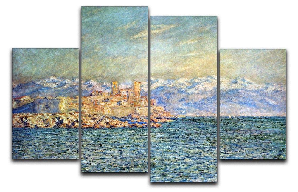 The old Fort in Antibes by Monet 4 Split Panel Canvas  - Canvas Art Rocks - 1