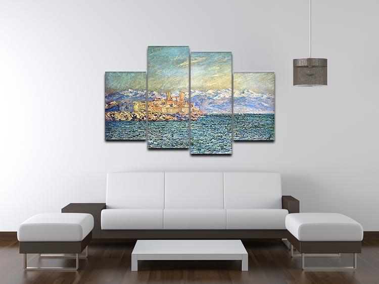 The old Fort in Antibes by Monet 4 Split Panel Canvas - Canvas Art Rocks - 3