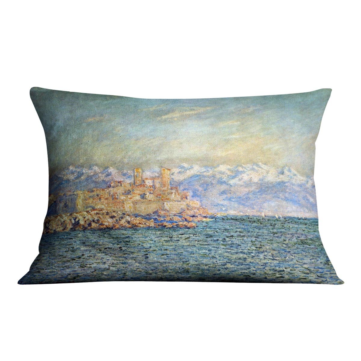 The old Fort in Antibes by Monet Throw Pillow