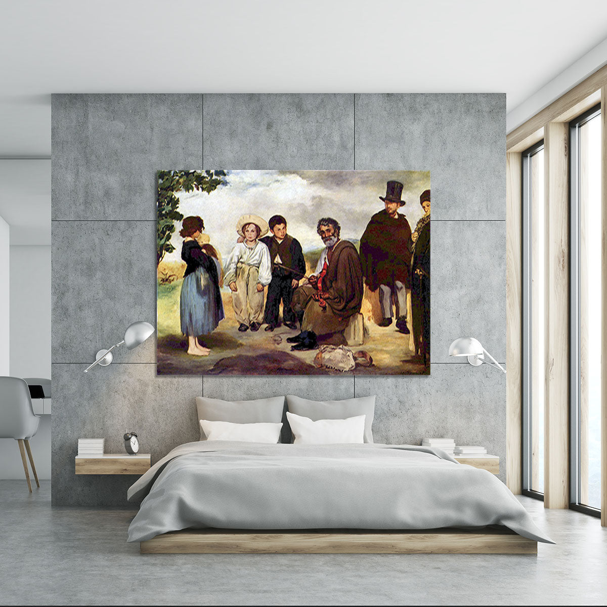 The old musician by Manet Canvas Print or Poster - Canvas Art Rocks - 5