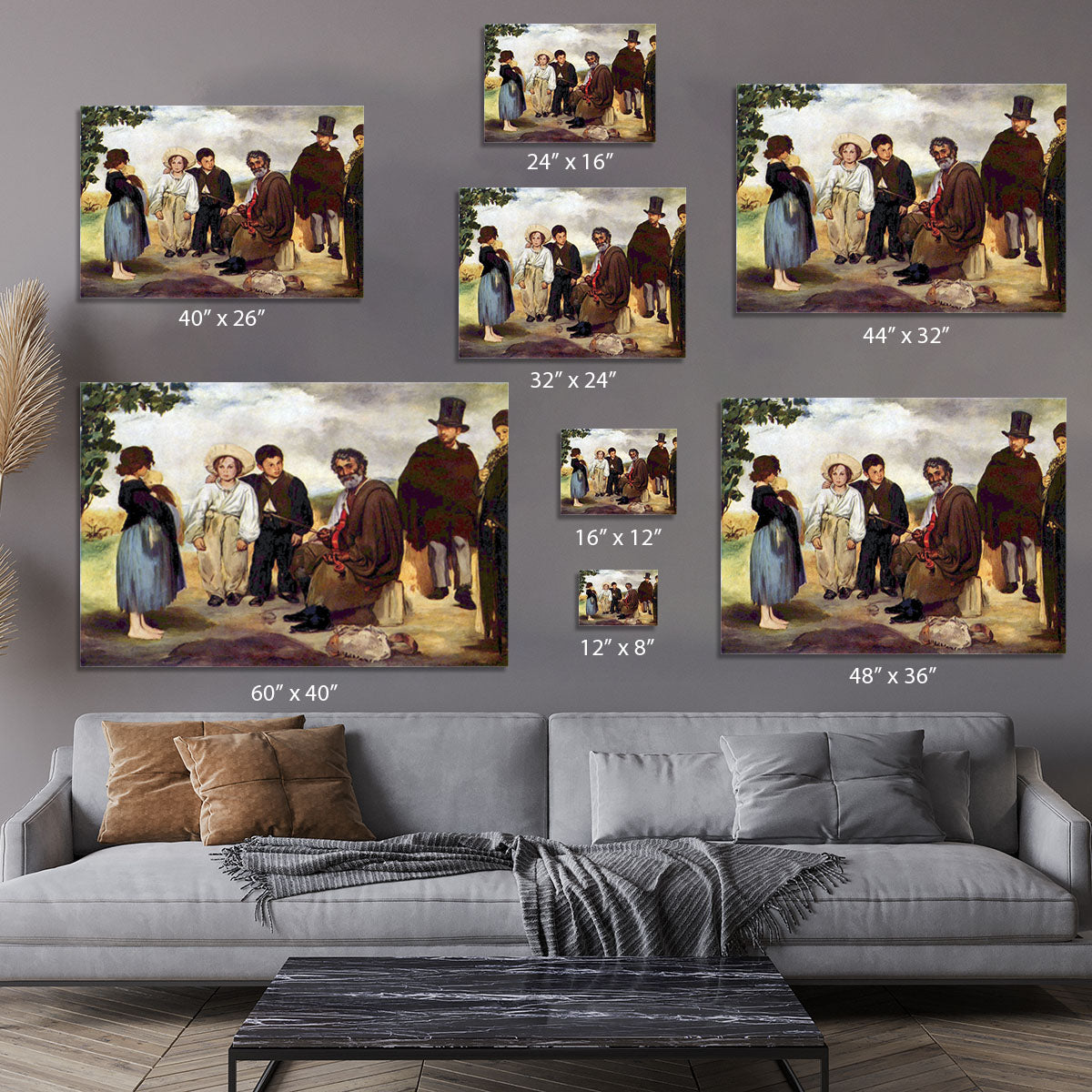 The old musician by Manet Canvas Print or Poster - Canvas Art Rocks - 7