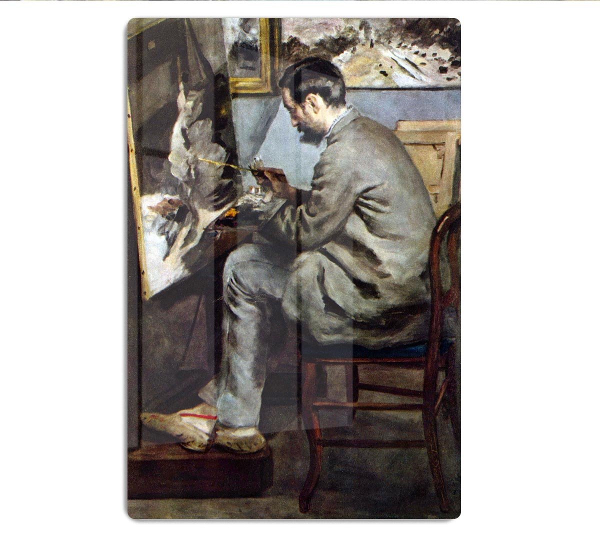 The painter in the studio of Bazille by Renoir HD Metal Print