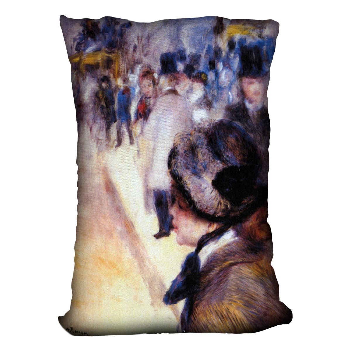 The place Clichy by Renoir Throw Pillow