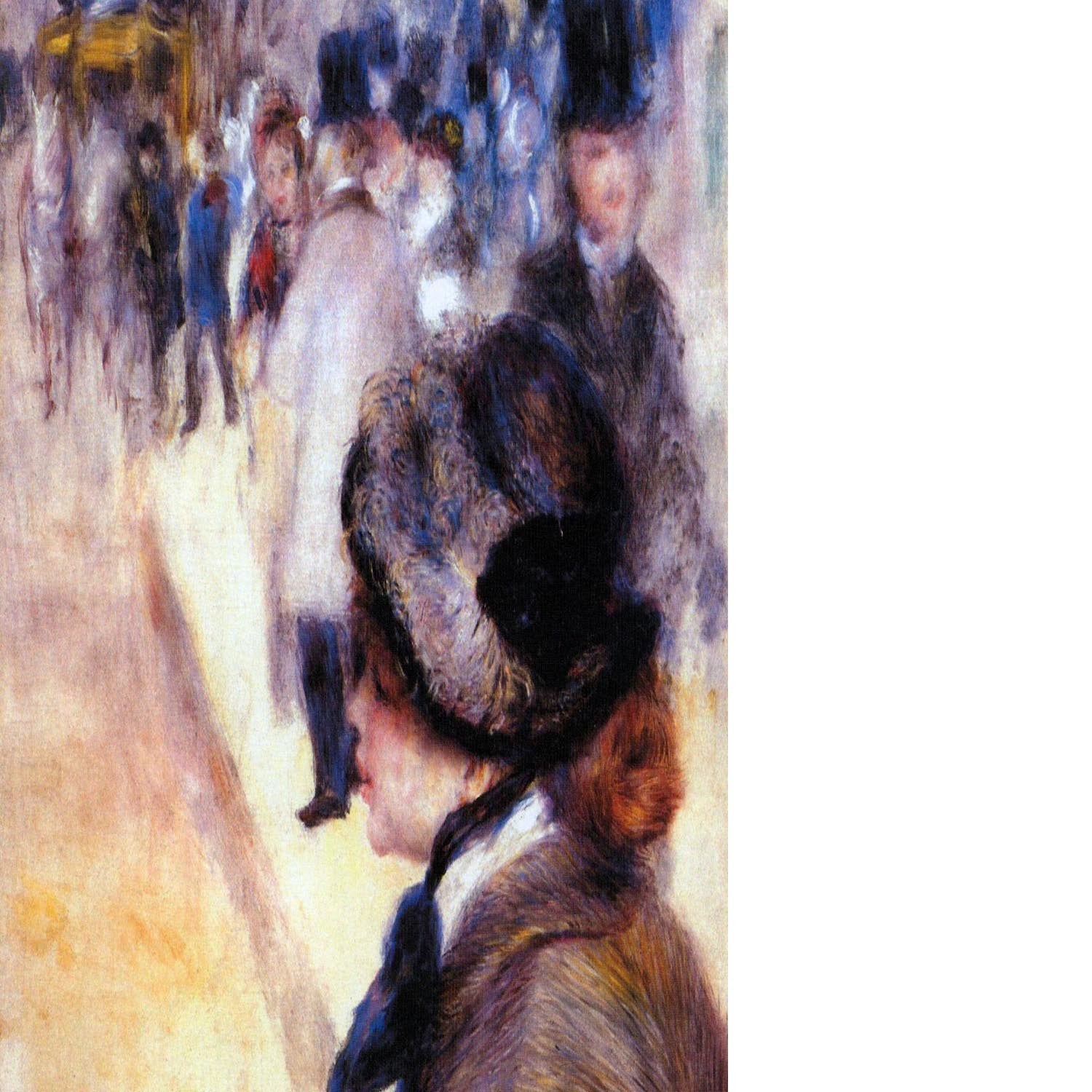 The place Clichy by Renoir Floating Framed Canvas