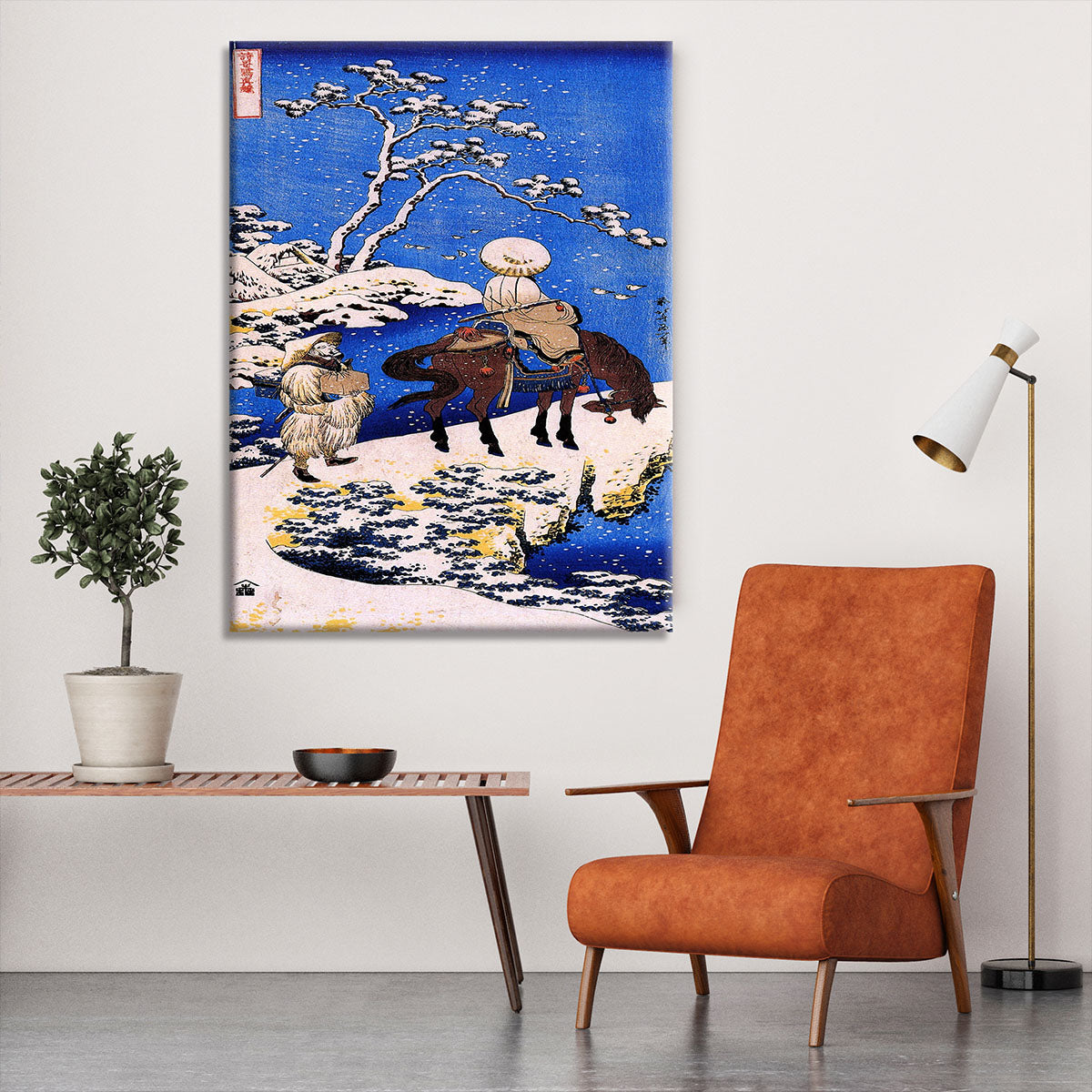The poet Teba on a horse by Hokusai Canvas Print or Poster - Canvas Art Rocks - 6