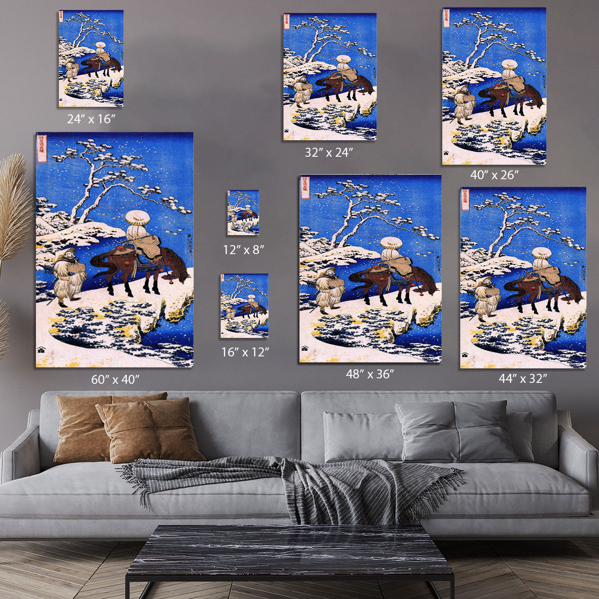 The poet Teba on a horse by Hokusai Canvas Print or Poster - Canvas Art Rocks - 7
