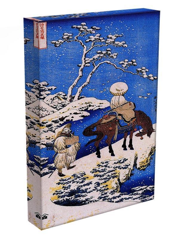 The poet Teba on a horse by Hokusai Canvas Print or Poster - Canvas Art Rocks - 3