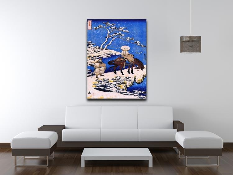 The poet Teba on a horse by Hokusai Canvas Print or Poster - Canvas Art Rocks - 4
