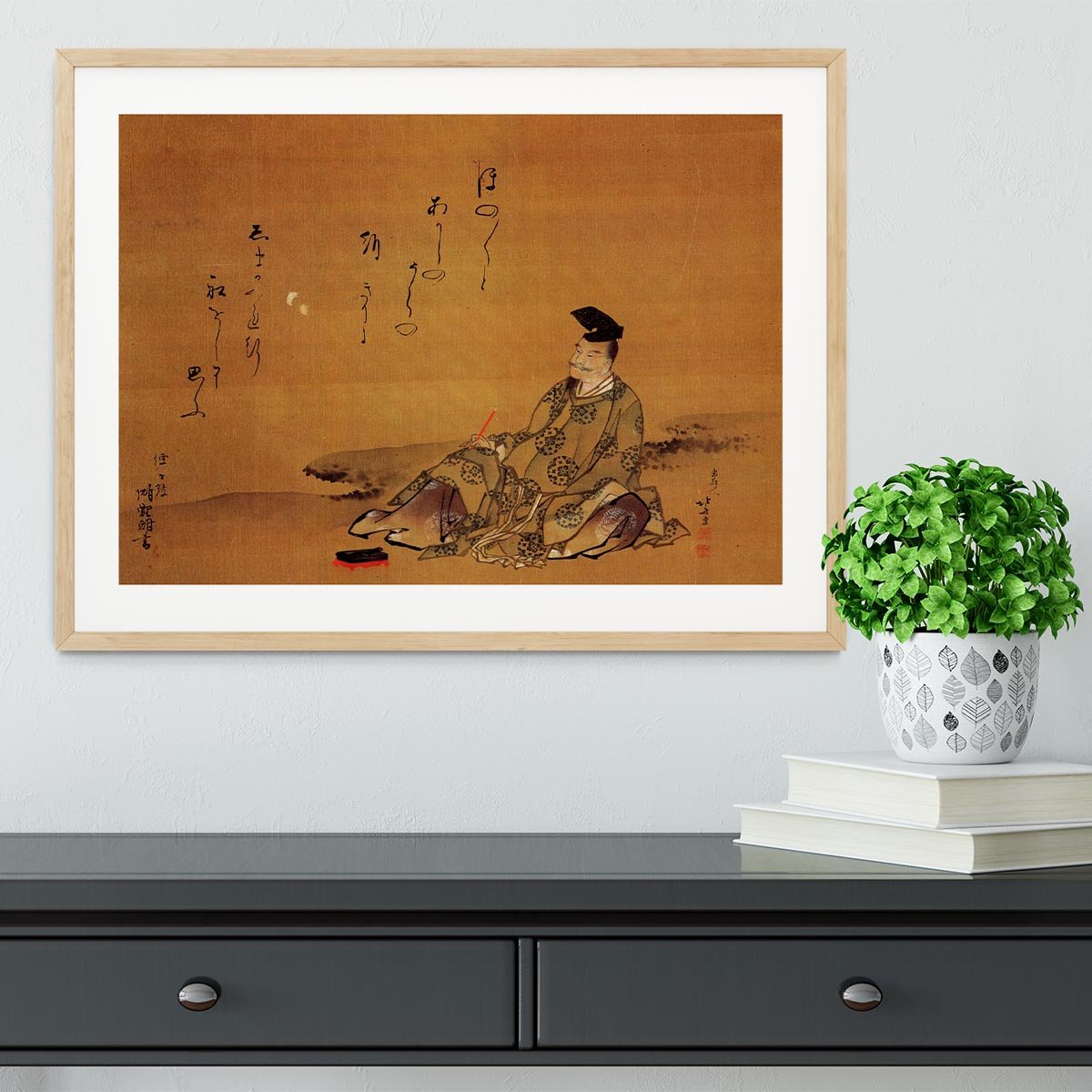 The poet by Hokusai Framed Print - Canvas Art Rocks - 3