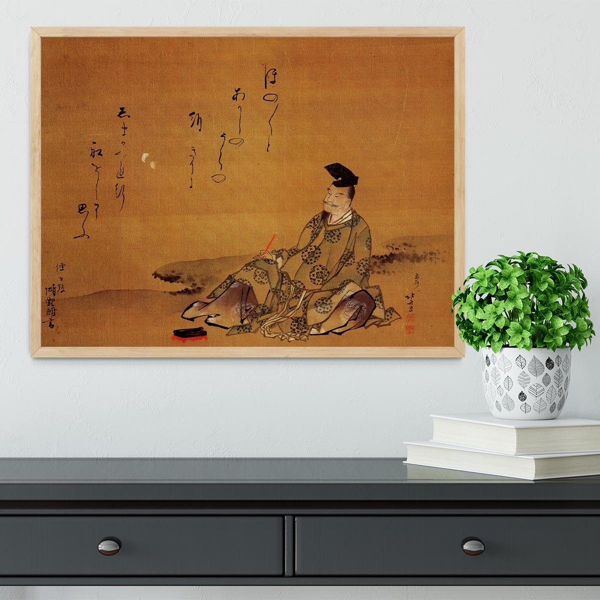 The poet by Hokusai Framed Print - Canvas Art Rocks - 4
