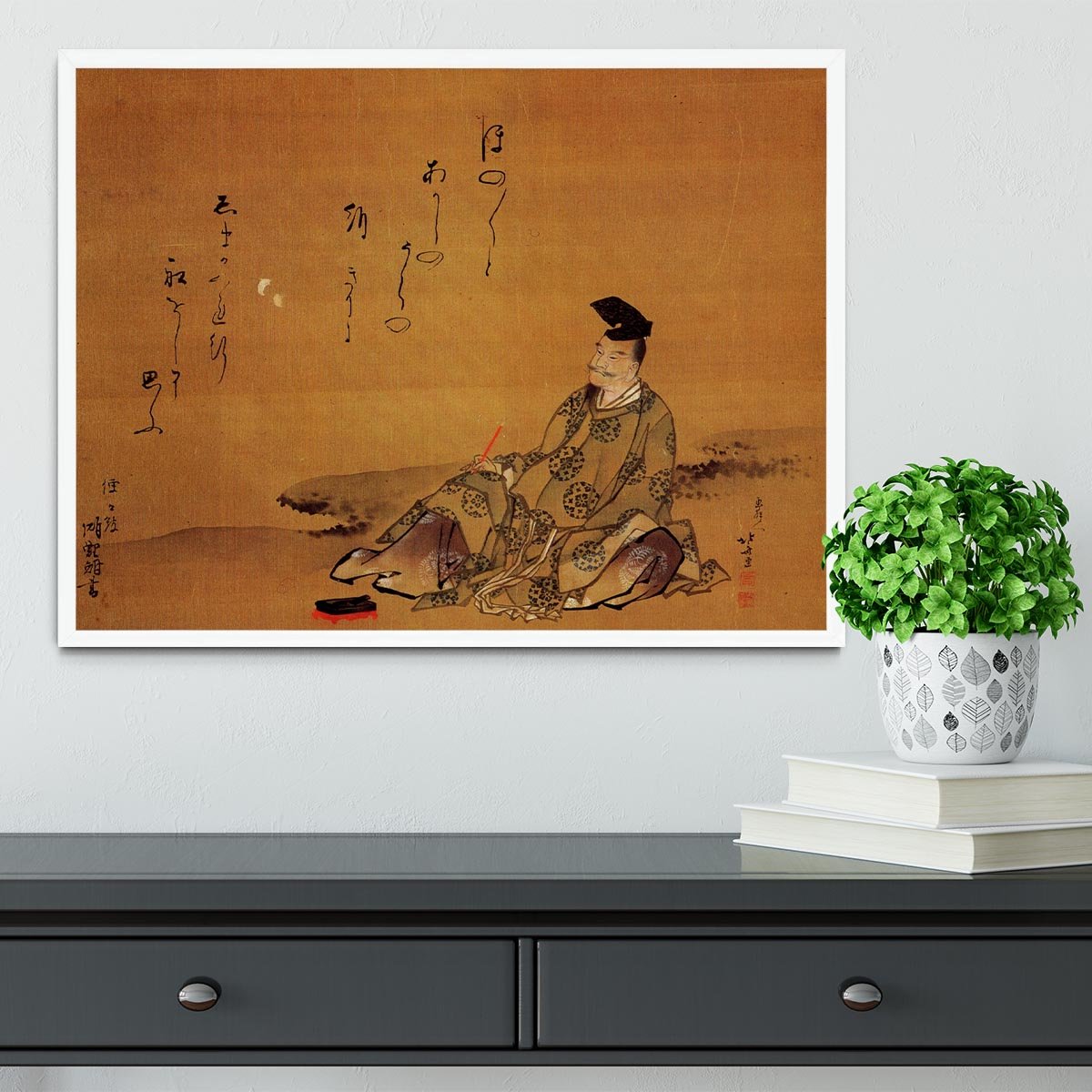 The poet by Hokusai Framed Print - Canvas Art Rocks -6