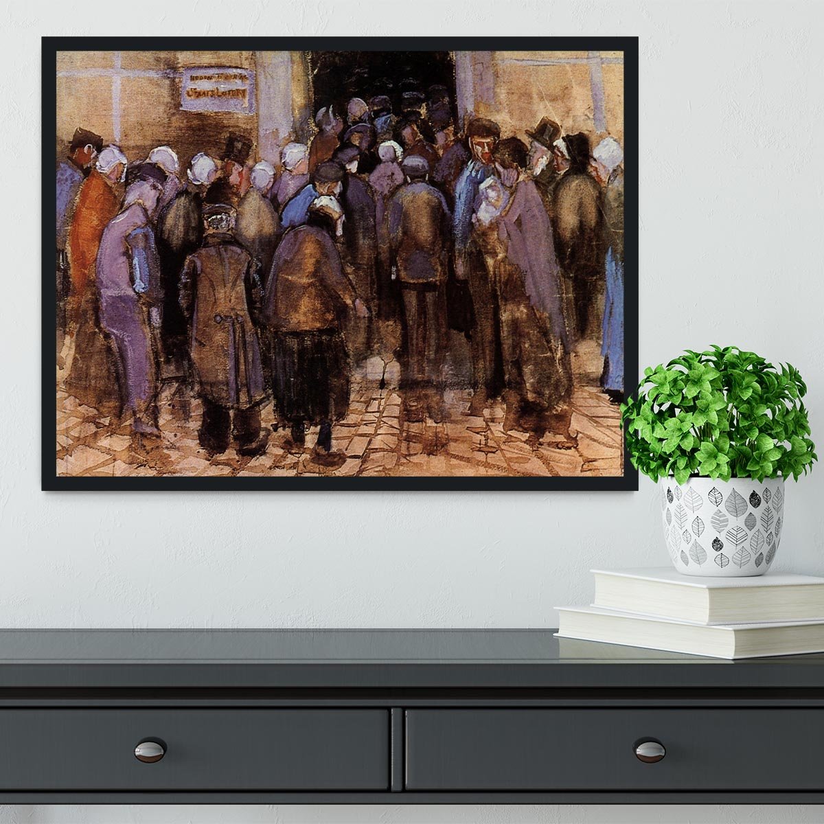 The poor and money by Van Gogh Framed Print - Canvas Art Rocks - 2