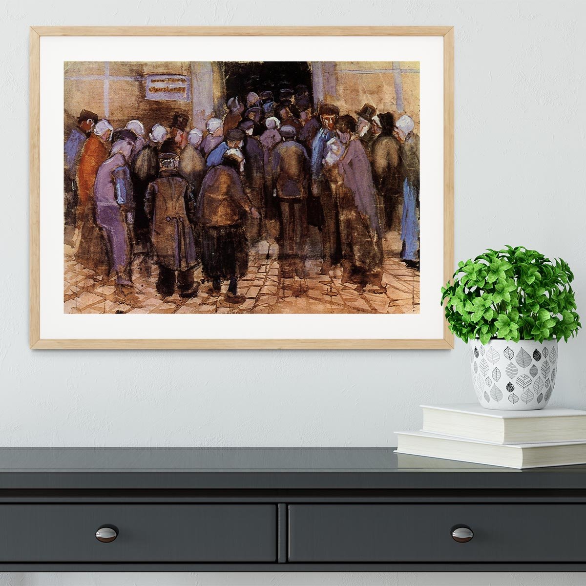 The poor and money by Van Gogh Framed Print - Canvas Art Rocks - 3