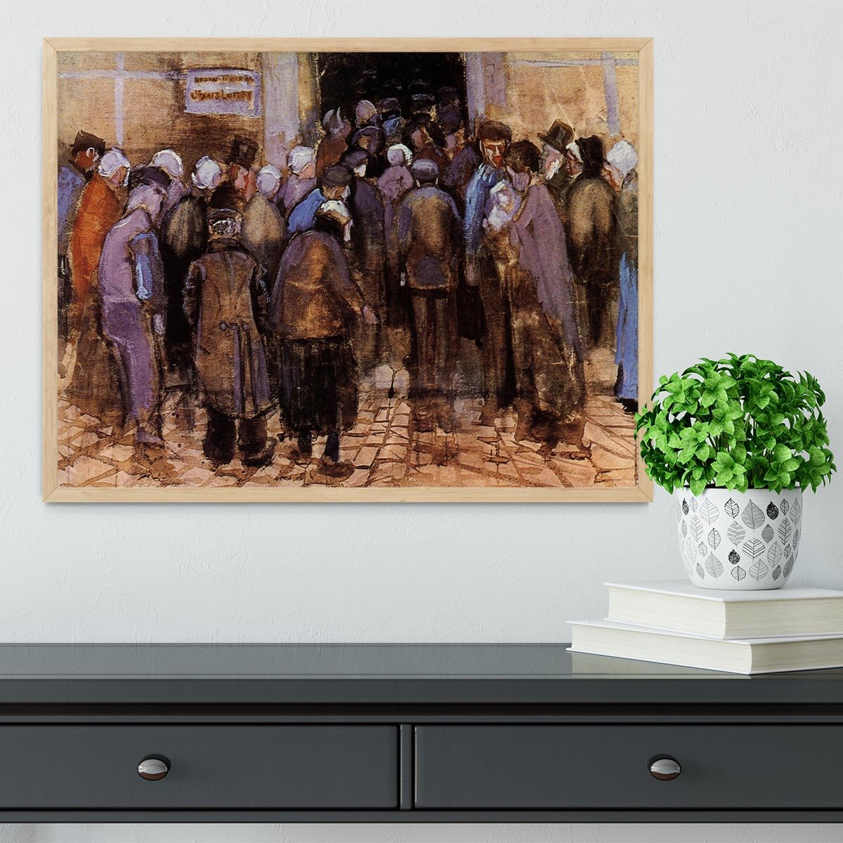 The poor and money by Van Gogh Framed Print - Canvas Art Rocks - 4