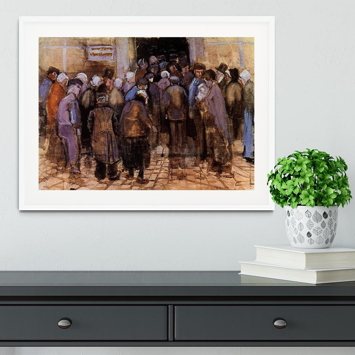 The poor and money by Van Gogh Framed Print - Canvas Art Rocks - 5