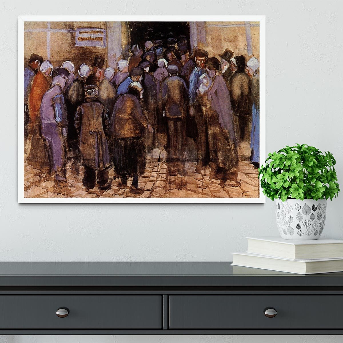 The poor and money by Van Gogh Framed Print - Canvas Art Rocks -6