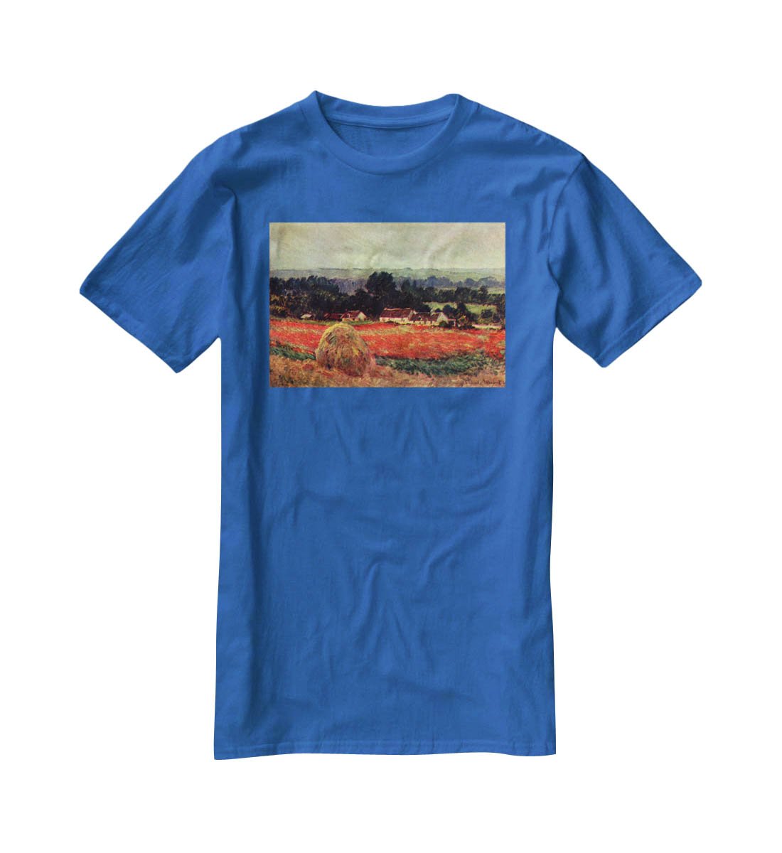 The poppy Blumenfeld The barn by Monet T-Shirt - Canvas Art Rocks - 2