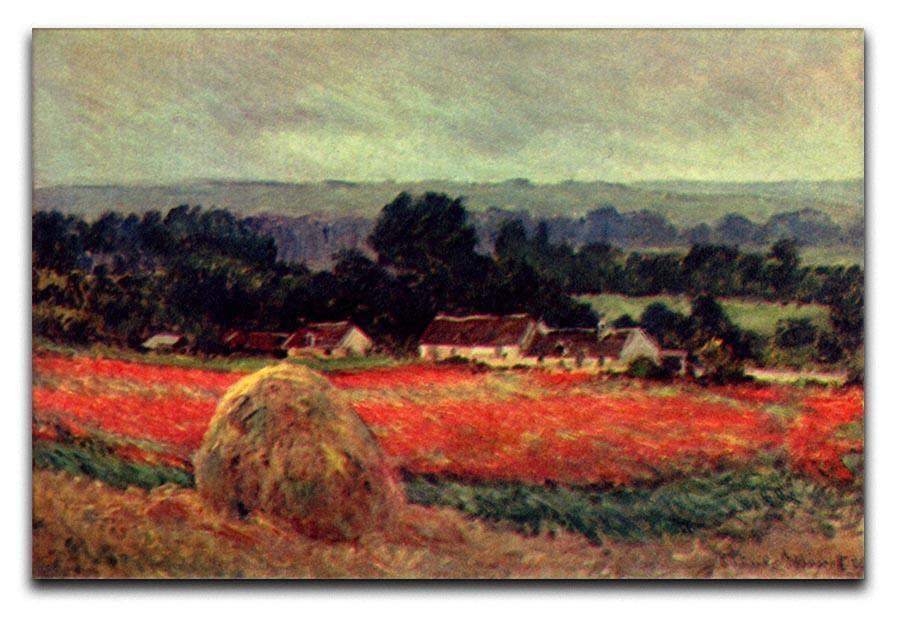 The poppy Blumenfeld The barn by Monet Canvas Print & Poster  - Canvas Art Rocks - 1