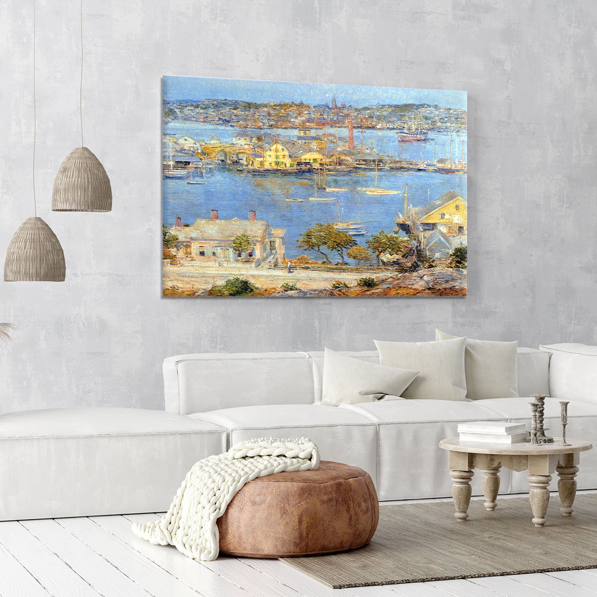 The port of Gloucester 1 by Hassam Canvas Print or Poster