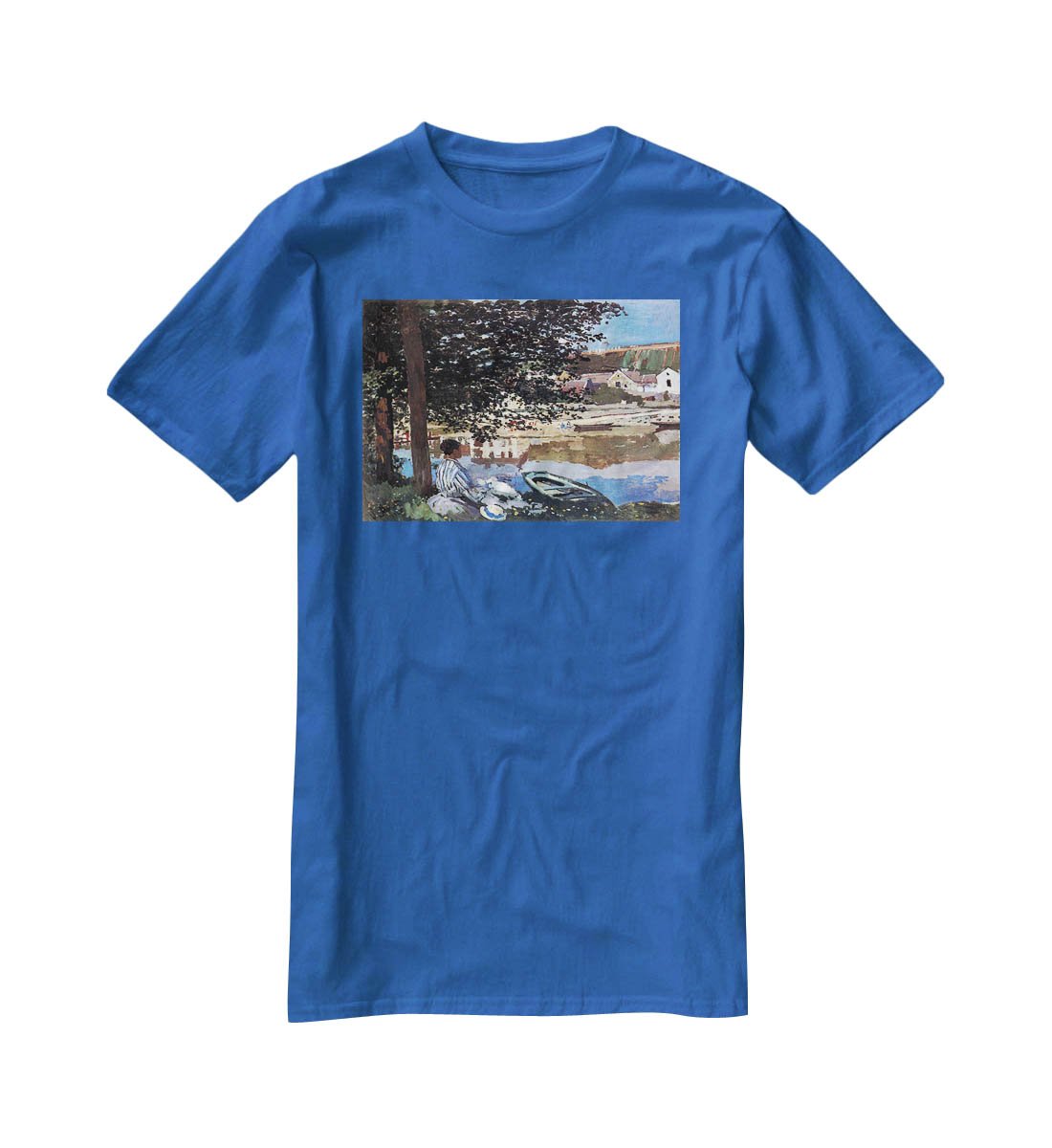 The river has burst its banks by Monet T-Shirt - Canvas Art Rocks - 2