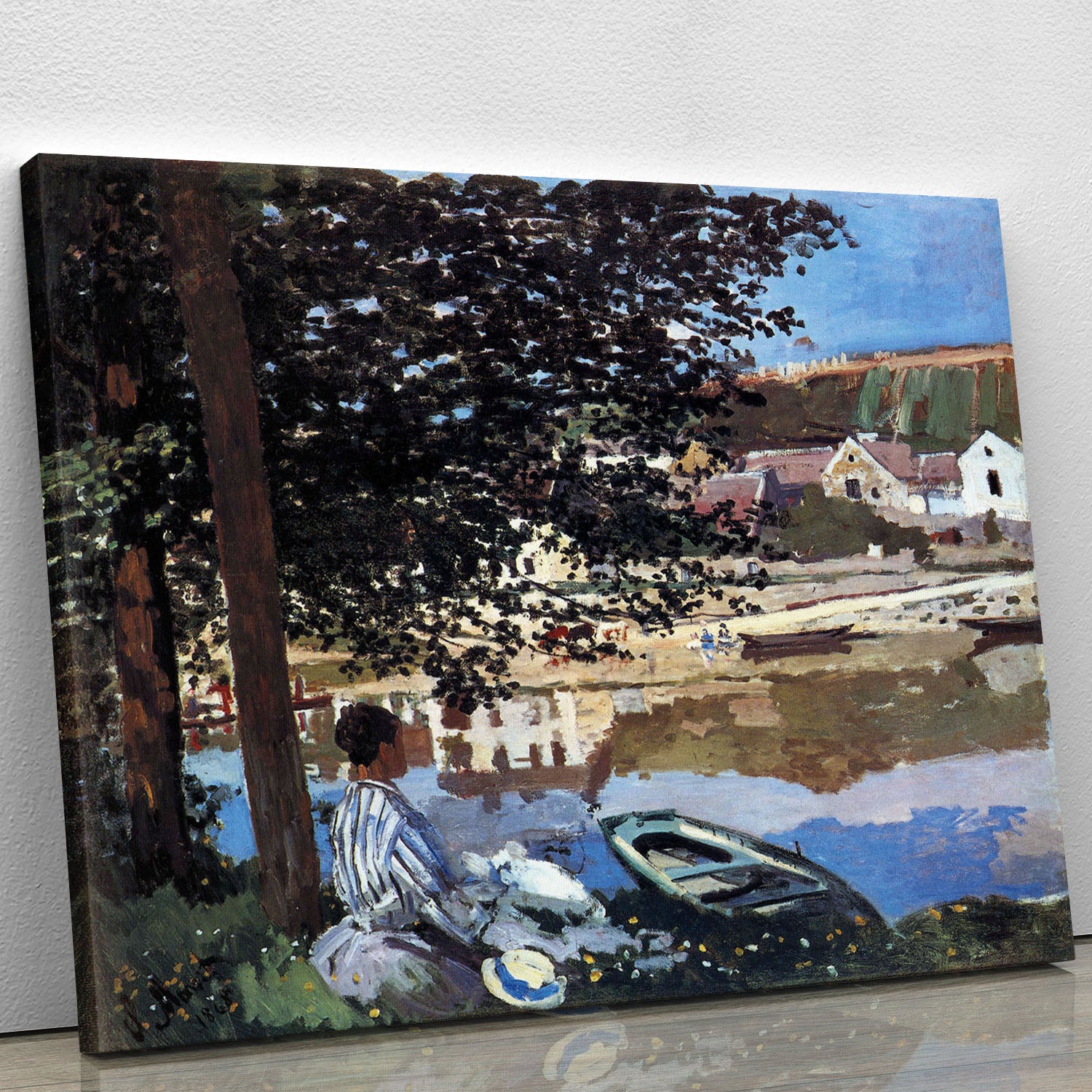 The river has burst its banks by Monet Canvas Print or Poster - Canvas Art Rocks - 1