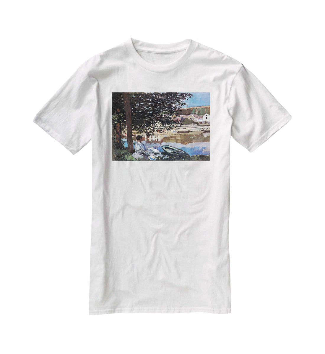 The river has burst its banks by Monet T-Shirt - Canvas Art Rocks - 5