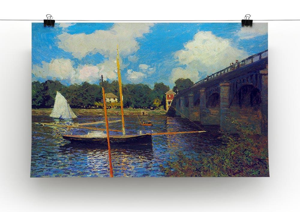 The road bridge Argenteuil by Monet Canvas Print & Poster - Canvas Art Rocks - 2