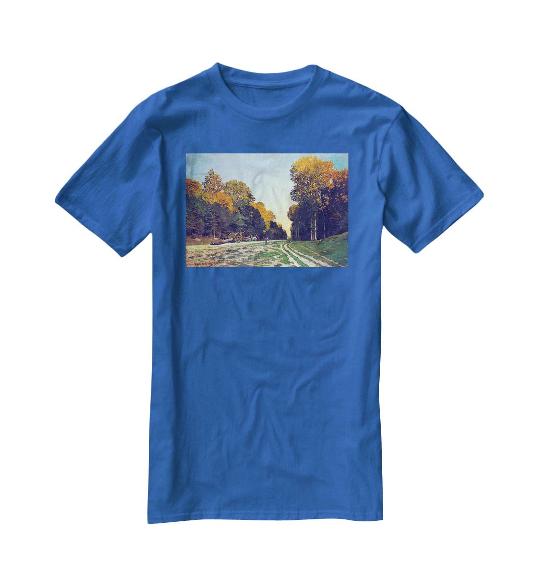 The road from Chailly to Fontainebleau by Monet T-Shirt - Canvas Art Rocks - 2