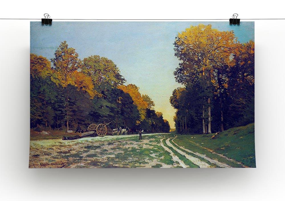 The road from Chailly to Fontainebleau by Monet Canvas Print & Poster - Canvas Art Rocks - 2