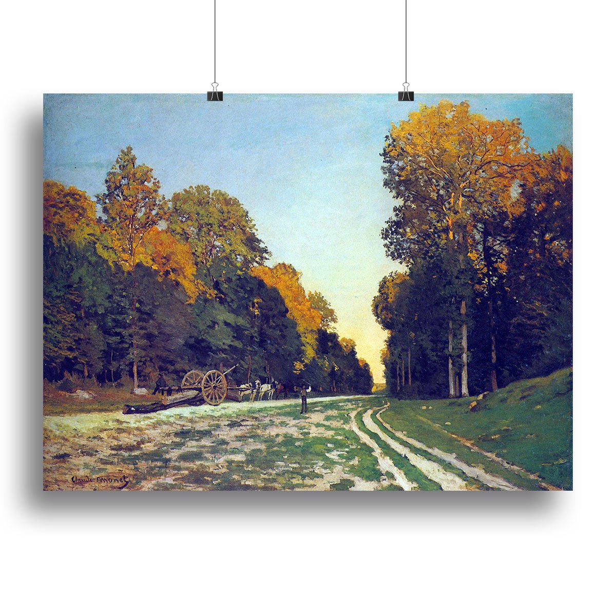 The road from Chailly to Fontainebleau by Monet Canvas Print or Poster