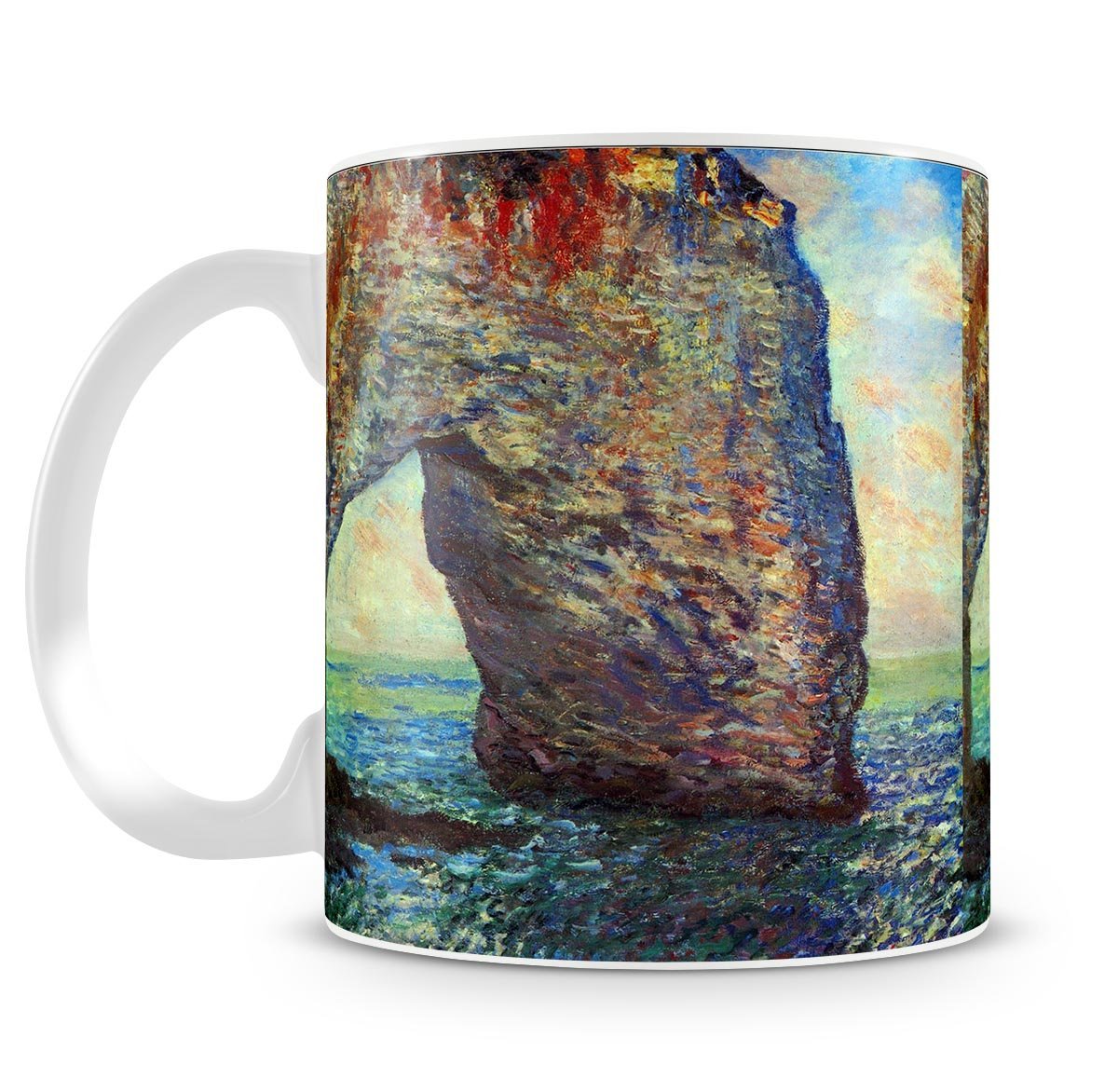 The rocky cliffs of etretat La Porte man 2 Mug - Canvas Art Rocks - 4