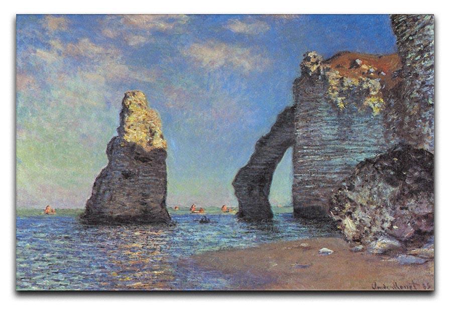 The rocky cliffs of etretat by Monet Canvas Print & Poster  - Canvas Art Rocks - 1