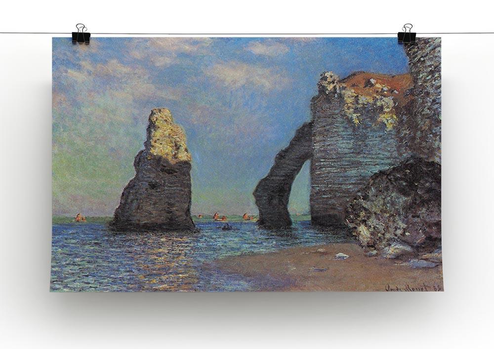 The rocky cliffs of etretat by Monet Canvas Print & Poster - Canvas Art Rocks - 2