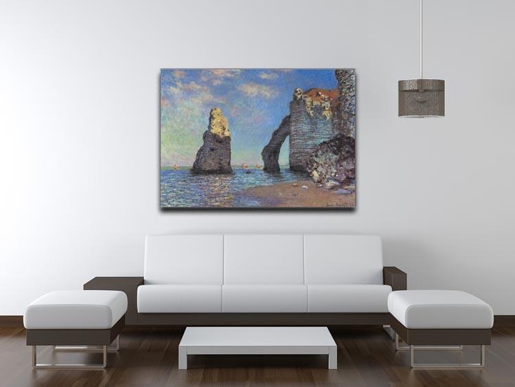 The rocky cliffs of etretat by Monet Canvas Print & Poster - Canvas Art Rocks - 4