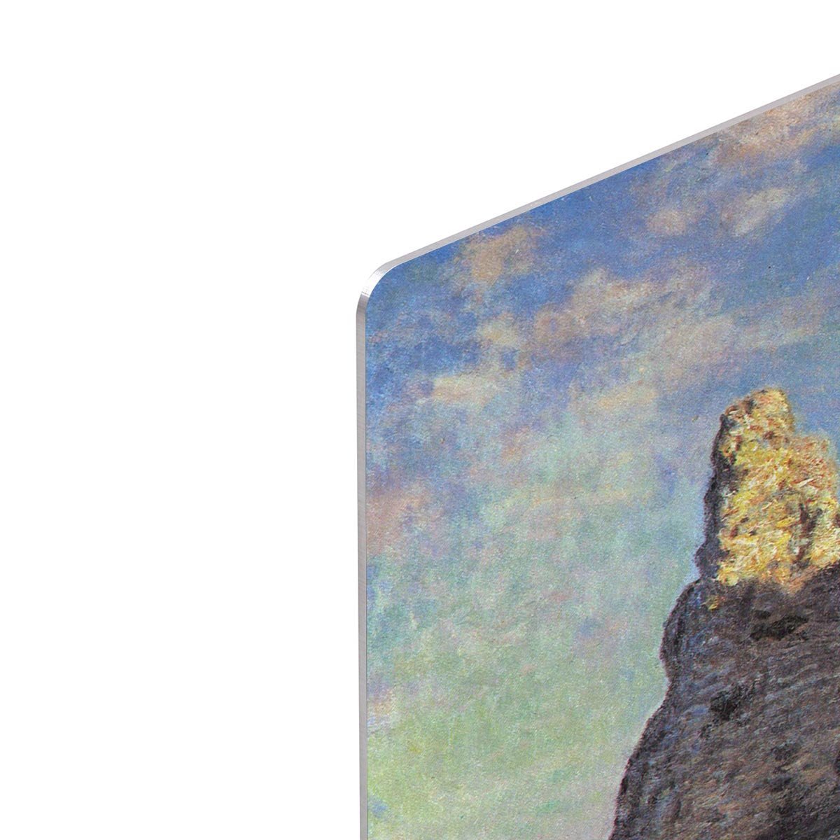 The rocky cliffs of etretat by Monet HD Metal Print