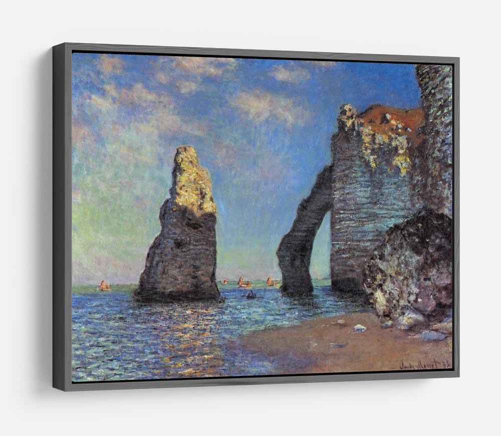 The rocky cliffs of etretat by Monet HD Metal Print