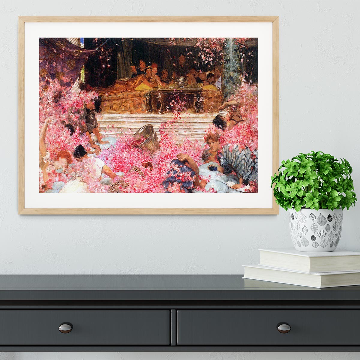 The roses of Heliogabalus by Alma Tadema Framed Print - Canvas Art Rocks - 3