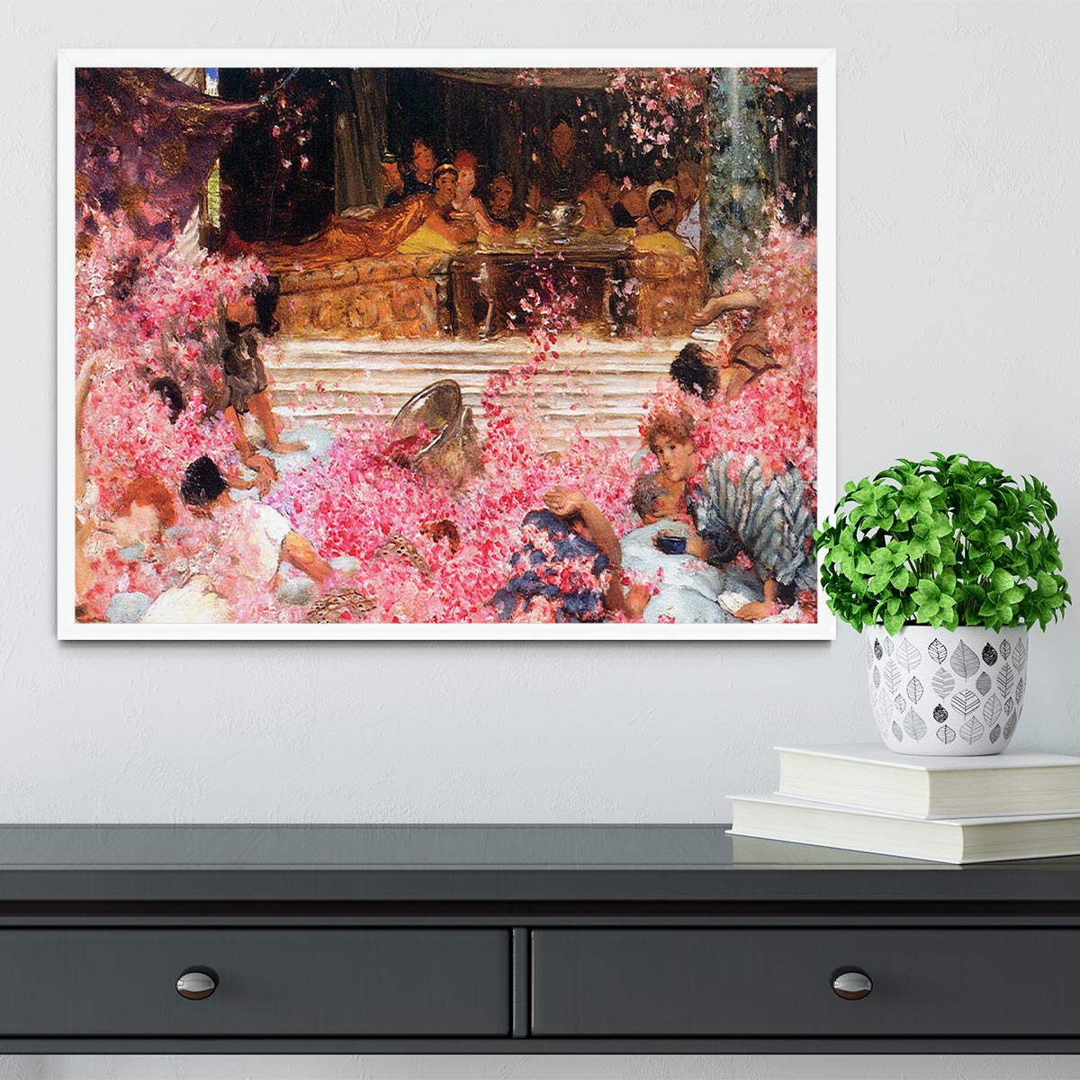 The roses of Heliogabalus by Alma Tadema Framed Print - Canvas Art Rocks -6