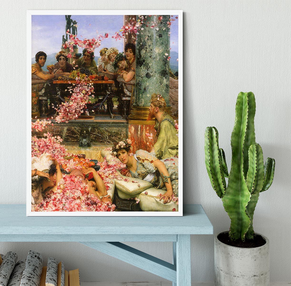 The roses of Heliogabalus detail 2 by Alma Tadema Framed Print - Canvas Art Rocks -6