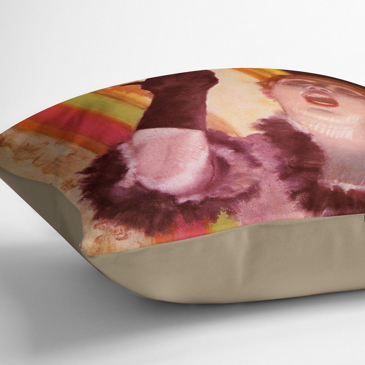 The singer with the glove by Degas Cushion