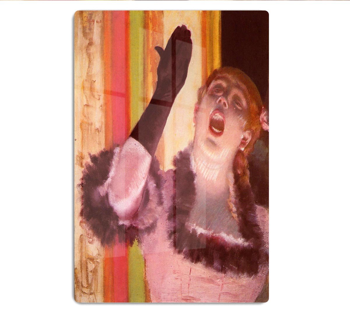 The singer with the glove by Degas HD Metal Print - Canvas Art Rocks - 1