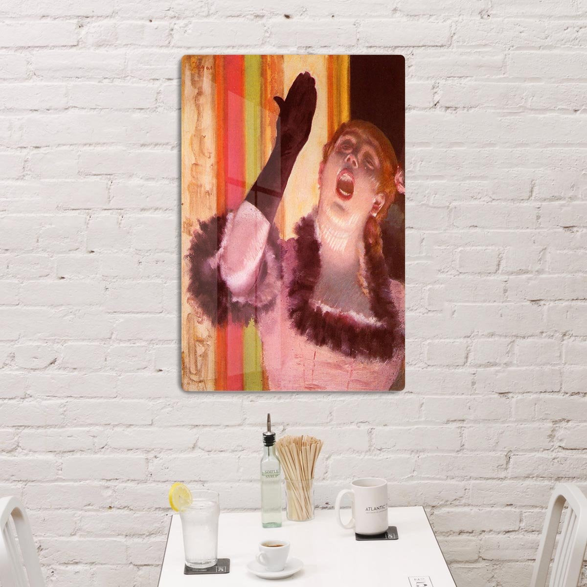 The singer with the glove by Degas HD Metal Print - Canvas Art Rocks - 3