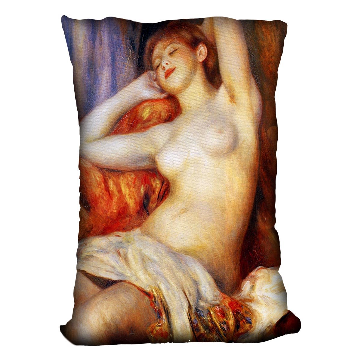 The sleeping by Renoir Throw Pillow